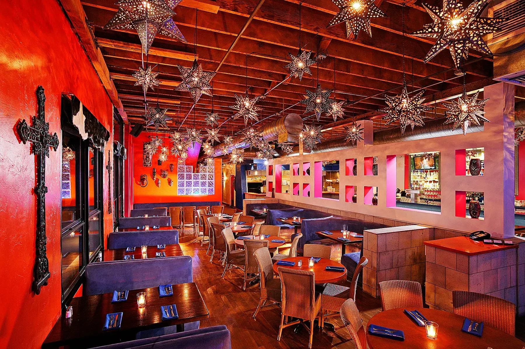 Spacious Latin restaurant dining area